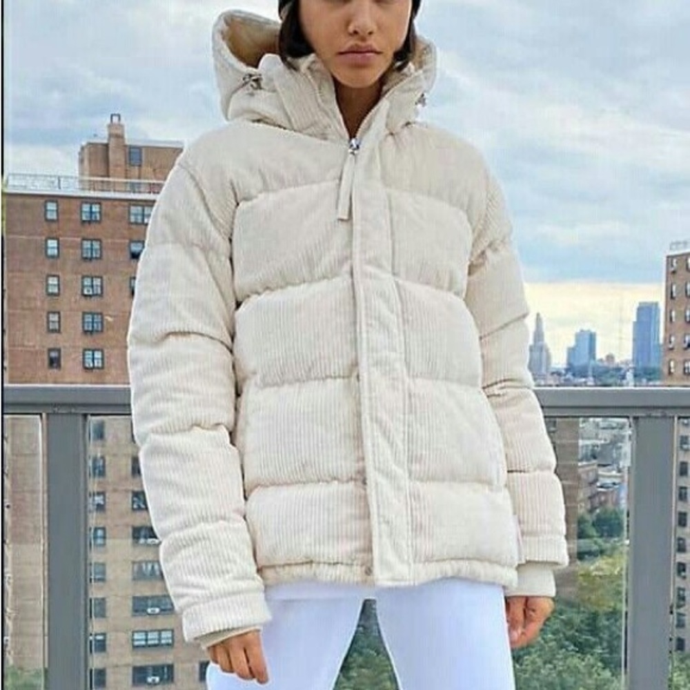 Women's Cream Puffer Jacket